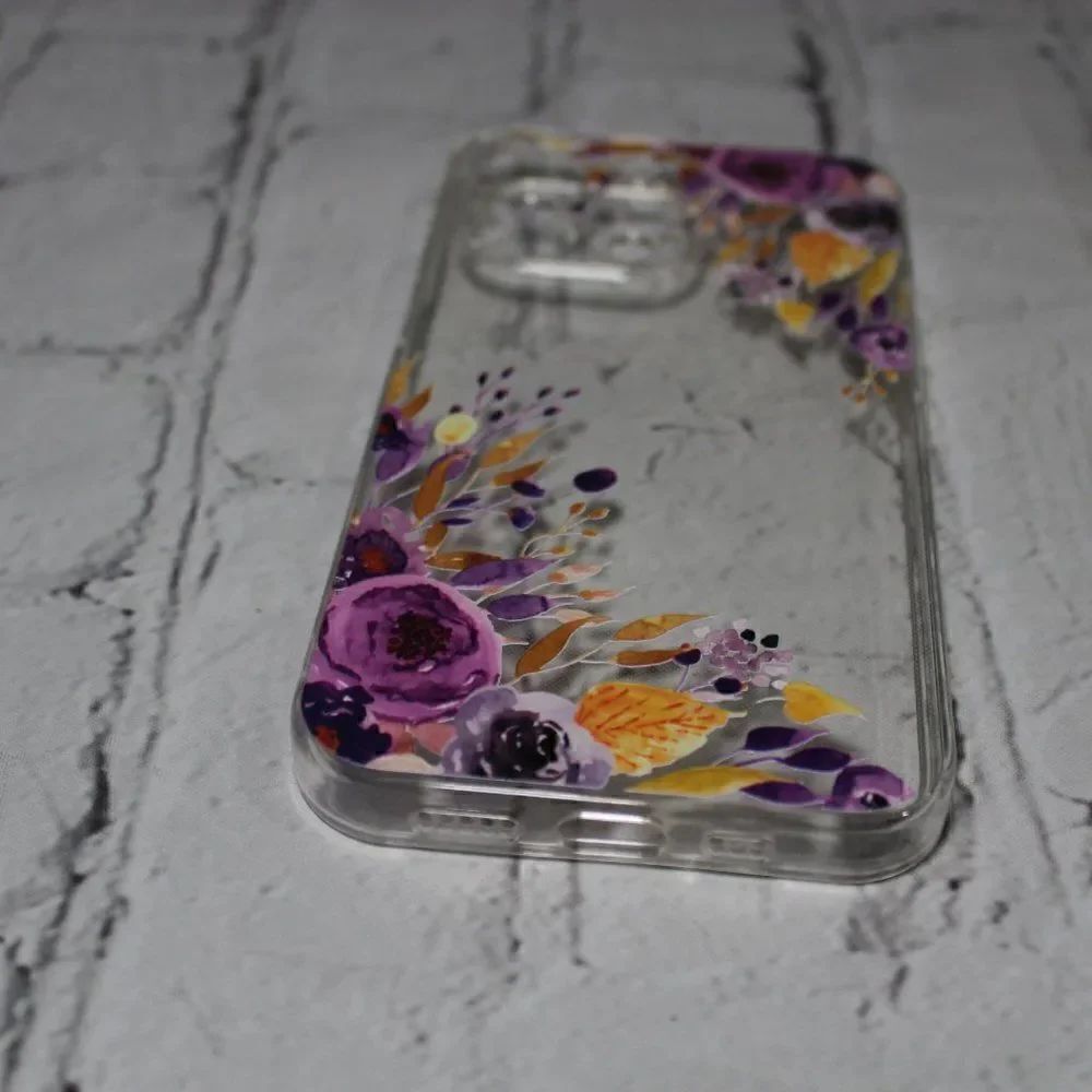 iPhone 13 Pro Clear FLORAL Phone Case 6.1" - Picture 2 of 4